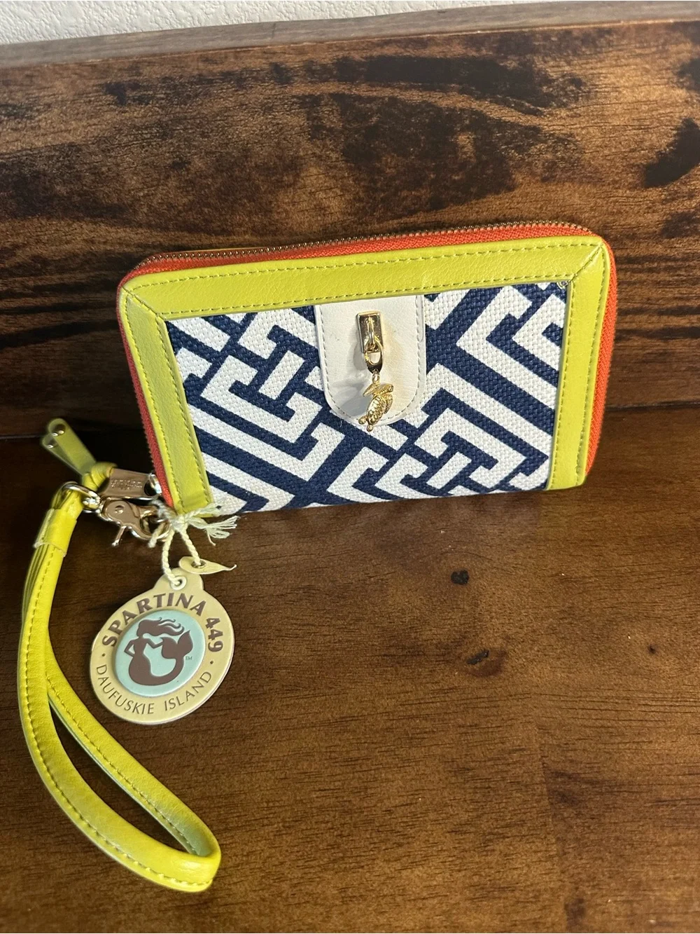 Spartina 449 NWT Haig Point Yacht Collection Zip Wristlet Wallet